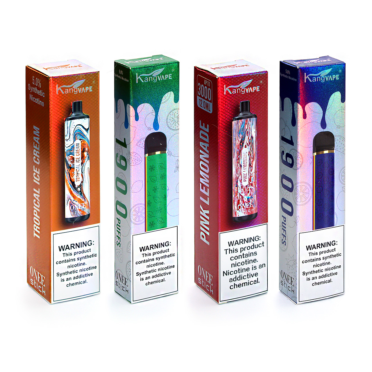 Are there various flavor choices for the KangVape Onee Stick Disposable Vape?