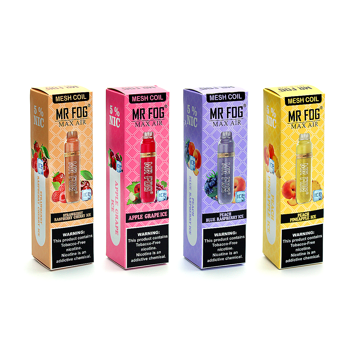 Which flavors are offered for the Mr Fog Max Air Disposable Vape?