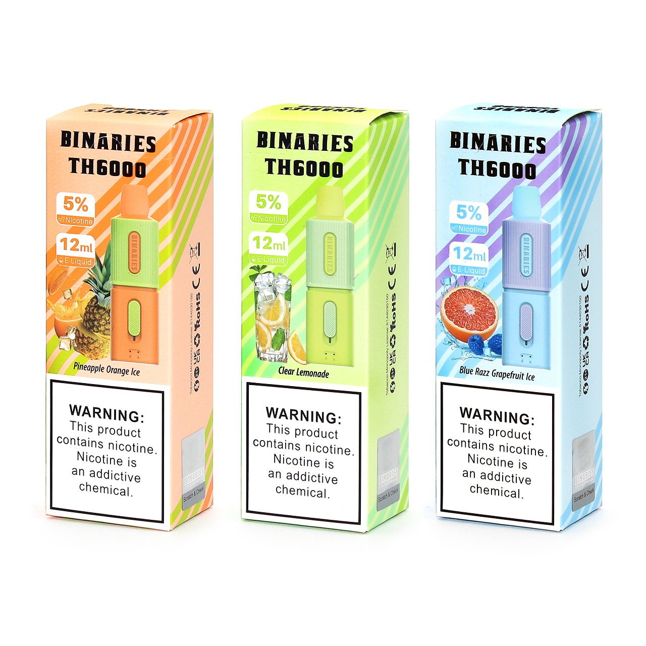 Q: What flavors are available with the Binaries TH6000 Disposable Vape?