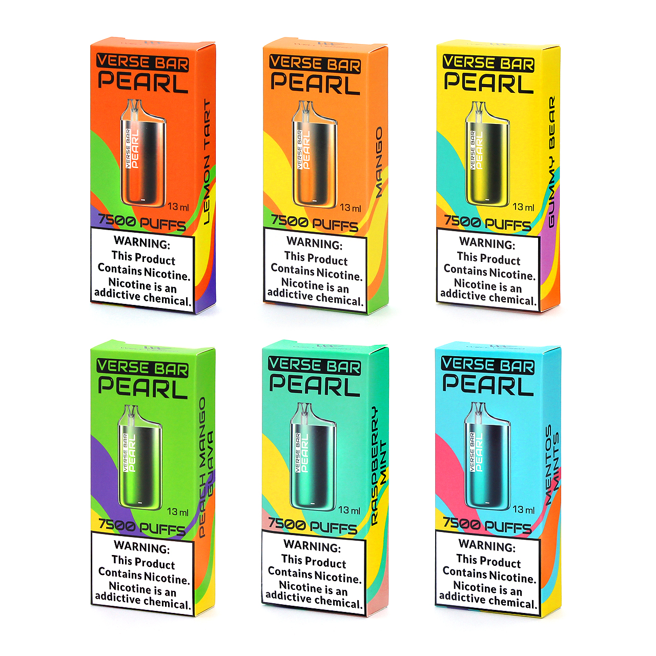 What flavors are available for the Verse Bar Pearl 7500 Disposable Vape?