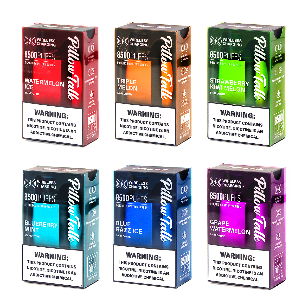 What are the available flavors for Pillow Talk 8500 Disposable Vape?