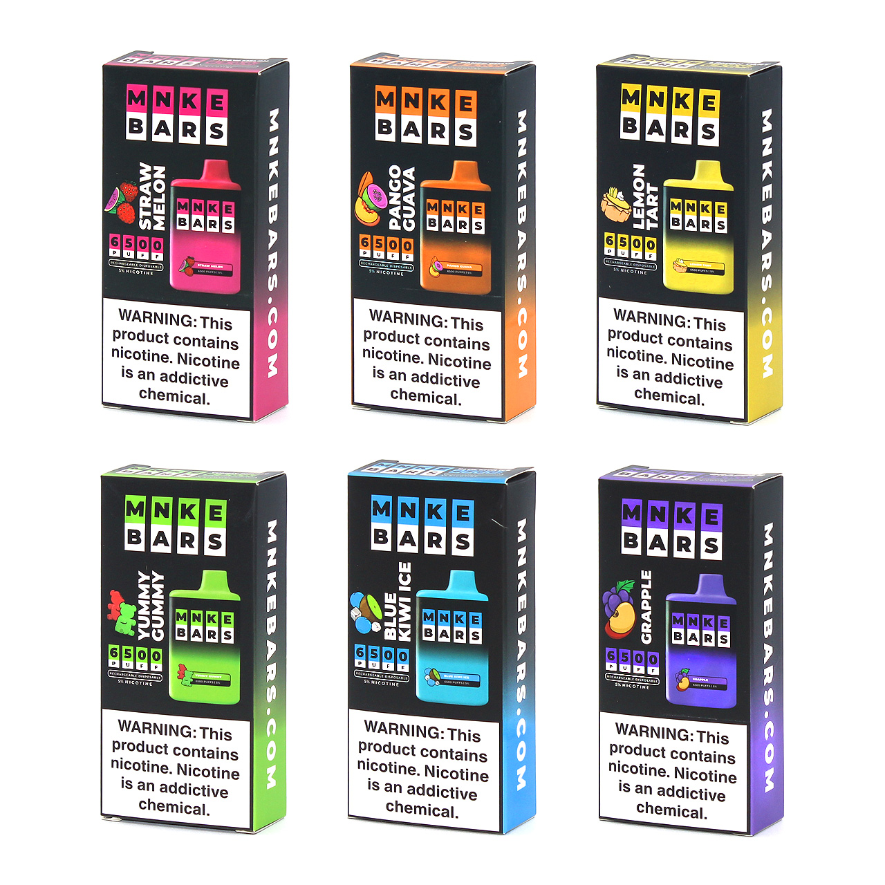 What are the main features of the MNKE Bars 6500 Disposable Vape?